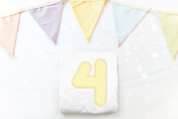 Cute Round Number 4 Applique Embroidery Review