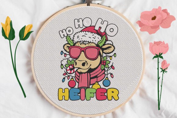 Holiday Merch Review: Ho Ho Ho Heifer Embroidery