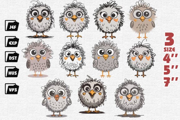 Set of 11 Funny Chicken Embroidery Review