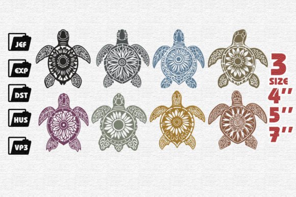 Set of 8 Turtle Mandala Embroidery Review